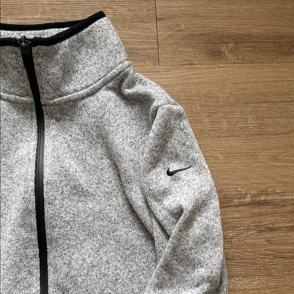 Nike Fleece Full Zip Therma-Fit Womens Gray Running Jacket 806983 Medium - Picture 8 of 10